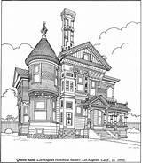 Coloring Pages Victorian Drawing House Realistic Adults Houses Adult Colouring Printable Homes Color Line Books Book Print Challenging Scenic Sheets sketch template