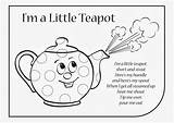 Nursery Rhyme Pot Tea Coloring Rhymes Sheets Little Words Preschool Crafts Lyrics Choose Board Activities Kids sketch template