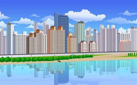 vectors urban city skyline highrise