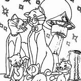 Cat Family Coloring Pages Printable Disney Three Cats Getdrawings Getcolorings Template Color sketch template