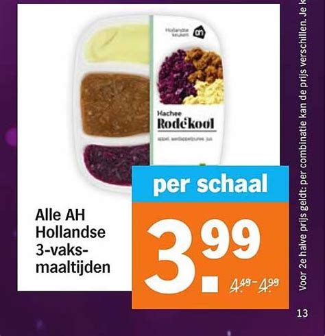 alle ah hollandse  vaks maaltijden aanbieding bij albert heijn foldersnl