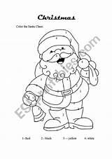 Santa Claus Color Worksheet Worksheets Preview Vocabulary Christmas sketch template
