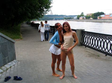 two redhead lesbians at public park in moscow russian sexy girls