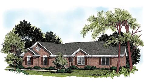 traditional brick ranch ga architectural designs house plans