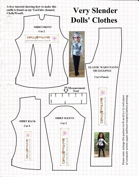 barbie sewing patterns doll clothes patterns  clothing patterns