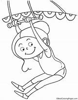 Trapeze Coloring Artist Pages Circus Kids People Cartoon Acrobat Bestcoloringpages Choose Board sketch template