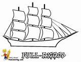 Coloring Ship Ships Pages Tall Sailing Sky Boats High Print Printable Rigged Sea Drawings Easy Designlooter Choose Board Coloringhome sketch template