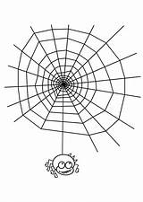 Spider Coloring Cobweb Printable sketch template