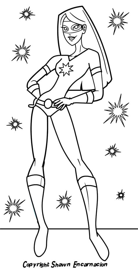 superhero body outline coloring pages