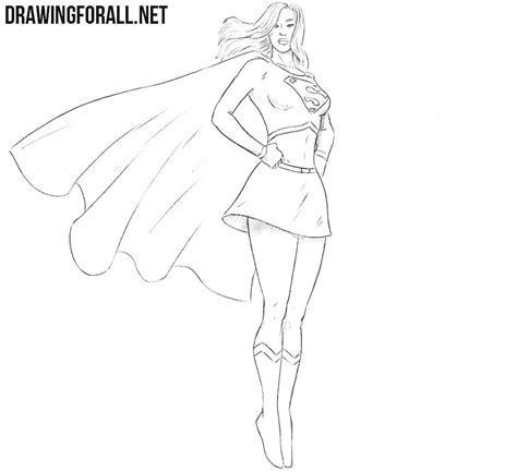 draw supergirl drawingforallnet