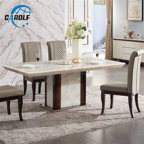modern dining table designs furniture marble stone  seater dining