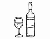 Bottle Coloring Champagne Wine Glass Food Coloringcrew Color Pages Drinks sketch template