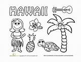 Hawaii Coloring Pages Luau Hawaiian Printable Kids Themed Theme Crafts Sheets Preschool Worksheets Worksheet Party Education Color Hawaiin Kindergarten Printables sketch template