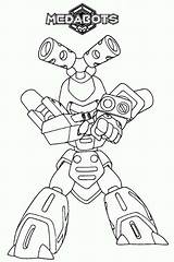Medabots Coloring Metabee Character Pages sketch template