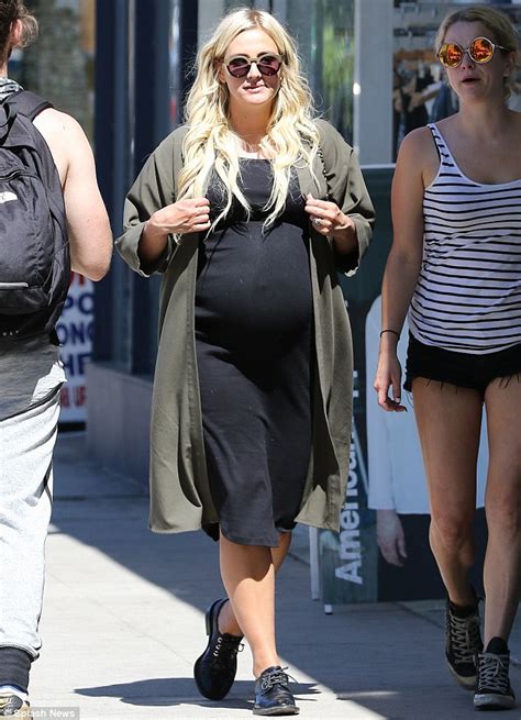 pregnant ashlee simpson looks ready to pop out shopping in la daily