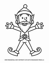 Elf Template Printable Coloring Pages Christmas Printables Kids sketch template