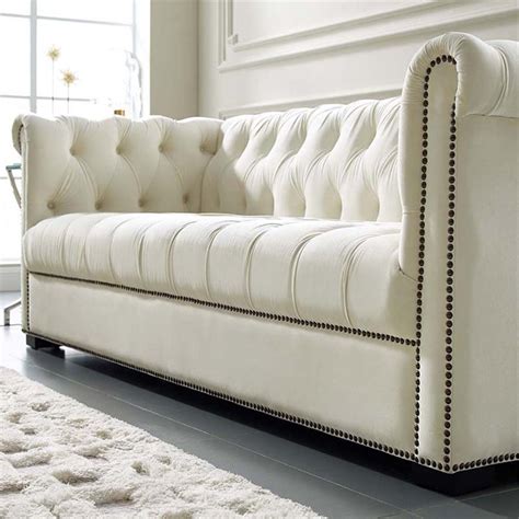 modway heritage velvet tufted sofa  ivory cymax business