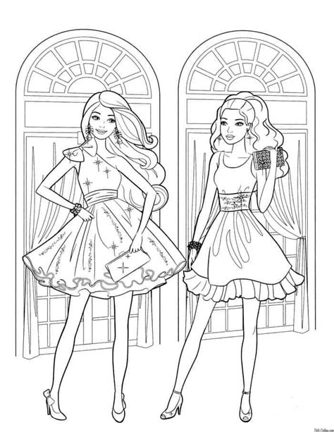 barbie dress  coloring pages