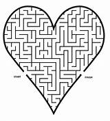 Maze Heart Printable Mazes Coloring Valentines Wedding Kids Pages Valentine Activities Mariage Coloriage Labyrinthe Imprimer Easy Fun Printactivities Jeux Shape sketch template