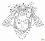 Mask Coloring Native American Eagle Pages African Drawing Printable Totem Tiki Masks Tribal Pole Sketch Getdrawings Comments Americans sketch template