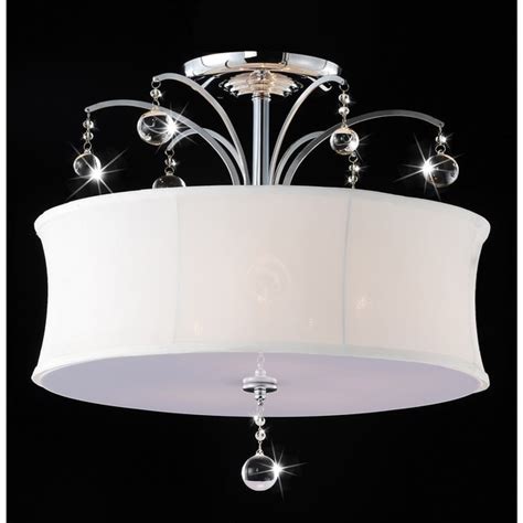 indoor  light chrome crystal flush mount chandelier  overstockcom shopping