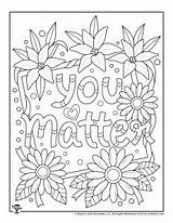 Positive Coloring Adult Sayings Pages Matter Kids Children Saying Confidence Words Adults sketch template