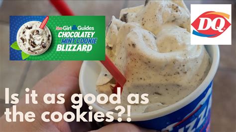 girl guides chocolatey mint cookie blizzard review youtube