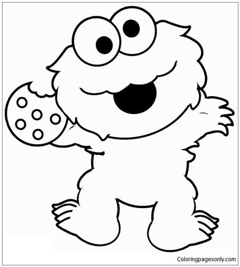 cute monster coloring page  printable coloring pages