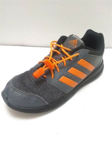 adidas eco ortholite boys grayorange tennis size  lock laces ebay