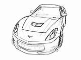 Coloring Corvette Pages Stingray Popular Coloringhome sketch template