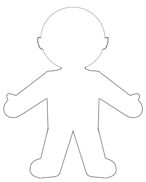 blank paper doll template collection