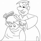 Barber Coloring Pages Clipart Colouring Hair Cutting Drawing Cartoon Professions Getdrawings Getcolorings Color Webstockreview sketch template