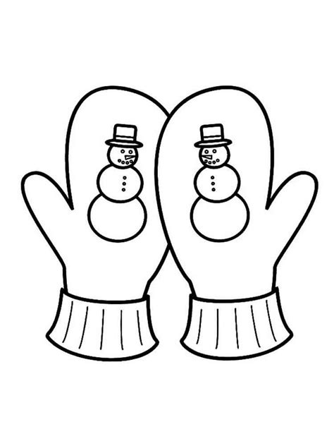 mitten coloring page  warehouse  ideas