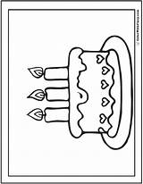 Birthday Cake Coloring 3rd Pages Printable Printables Pdf Colorwithfuzzy sketch template