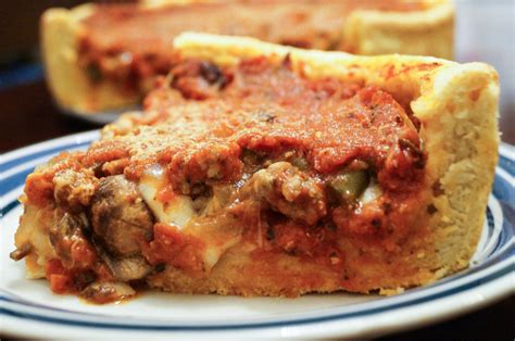 chicago style deep dish pizza taras multicultural table