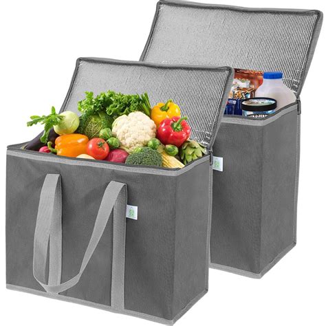 insulated reusable grocery bag durable collapsible eco friendly grey walmartcom