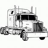 Truck Semi Coloring Pages Wheeler 18 Clipart Printable Drawing Clip Tractor Cliparts Peterbilt Trucks Line Transfer Colouring Kenworth Finest Fire sketch template