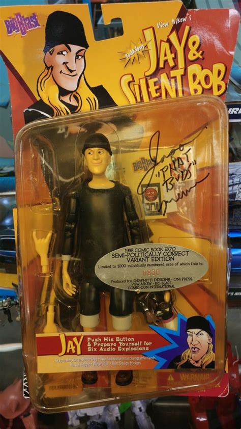 rare autographed 1998 comic expo variant jay jason mewes action figure jay and silent bob new in