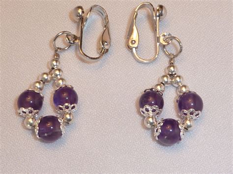handmade amethyst clip  earrings earrings photo  fanpop