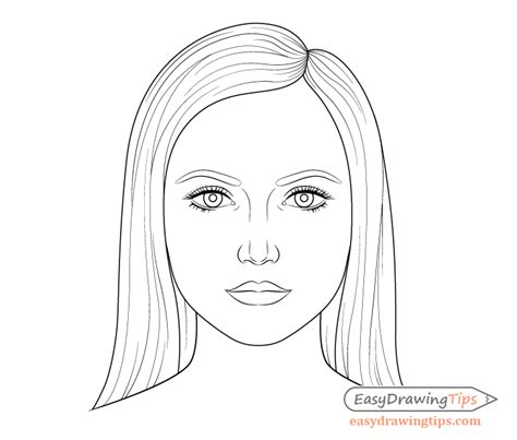 draw  female face step  step tutorial easydrawingtips