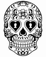 Skull Dead Coloring Pages Printable Skulls Muertos Dia Los Drawing Kids Sugar Print Vector Color Adult Sheets Cool Bestcoloringpagesforkids Template sketch template