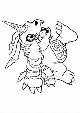 Gabumon Digimon Coloring Game Print Categories sketch template