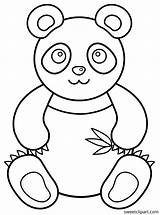 Panda Urso Animais Sweetclipart Pandas Fofo Coloringhome sketch template