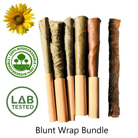 blunt wrap bundle   variety pack   sunflower blunts full leaf premium organic wraps
