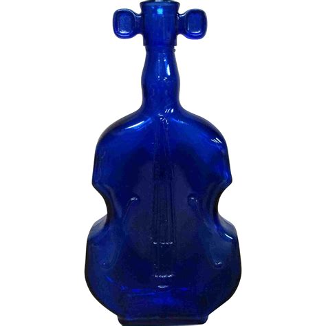 8 1940s Cobalt Blue Glass Violin Bud Vase David Fair On The Square