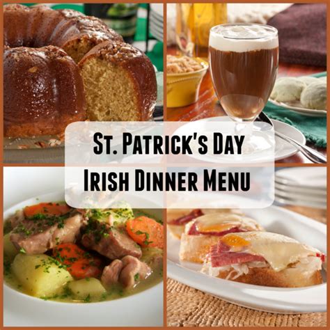 Irish Dinner Menu For St Patrick S Day