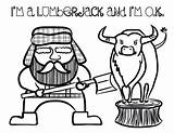 Lumberjack Coloring Pages Printable Lumberjacks Birthday Party Launching Tees Plushies Fabric Available Now Template Hat Birthdays Printing Twin Games First sketch template