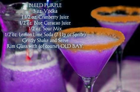 Bleed Purple Drink With Old Bay Purple Drinks Smoothie Drinks