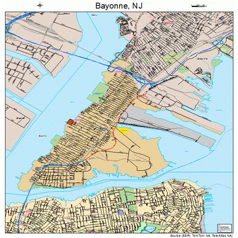 bayonne  jersey street map