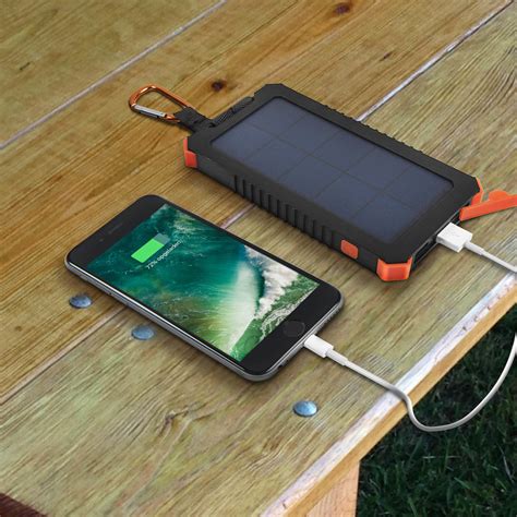 xtorm batterie externe solaire usb  mah ipx antichocs impulse noir batterie externe